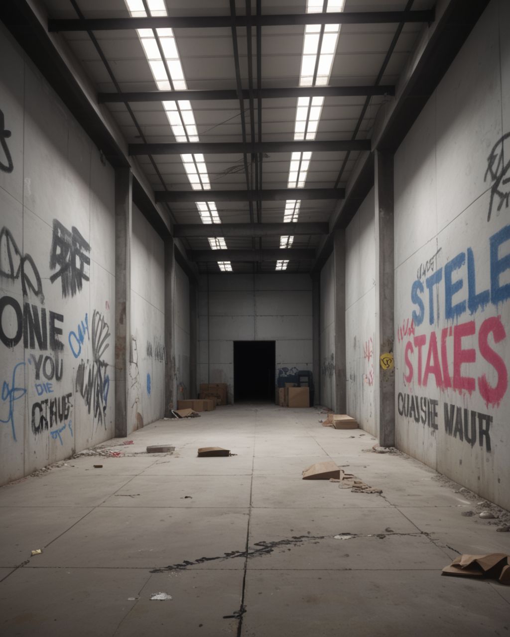 154917-924793069-in warehouse, , abandoned , massive and industrial , crumbling concrete walls , graffiti , steel tables , cinematic , mysterious.jpg